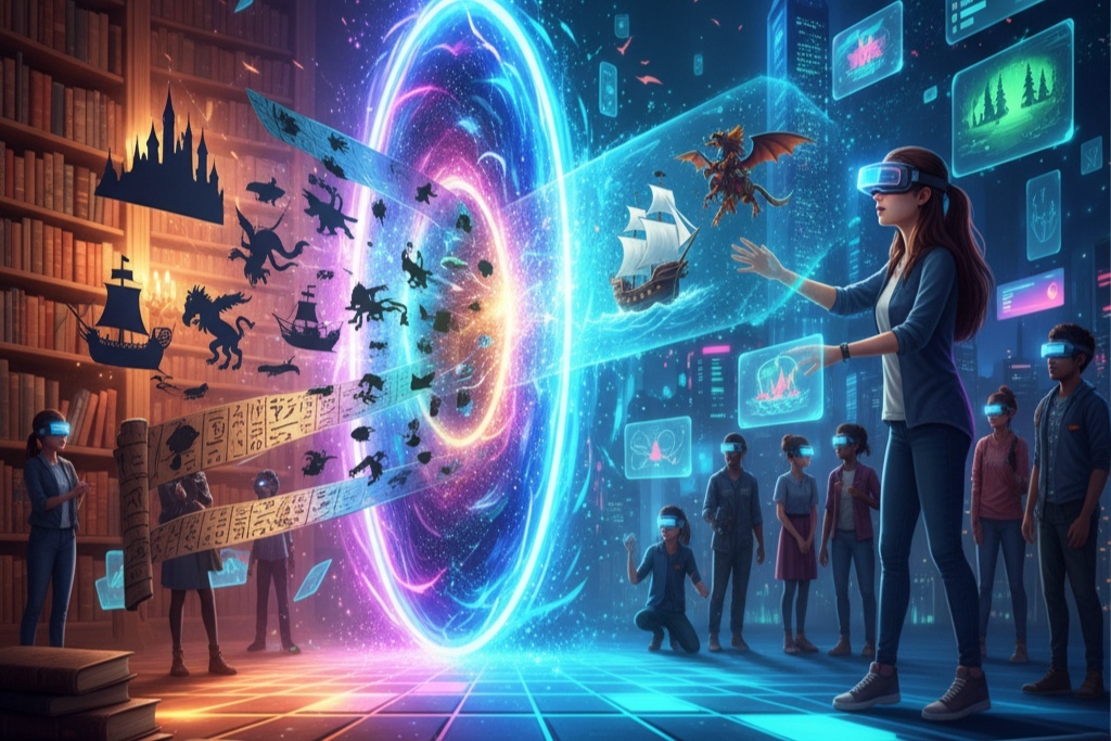 From Flat to Spatial: Adapting Traditional Storytelling into AR/VR